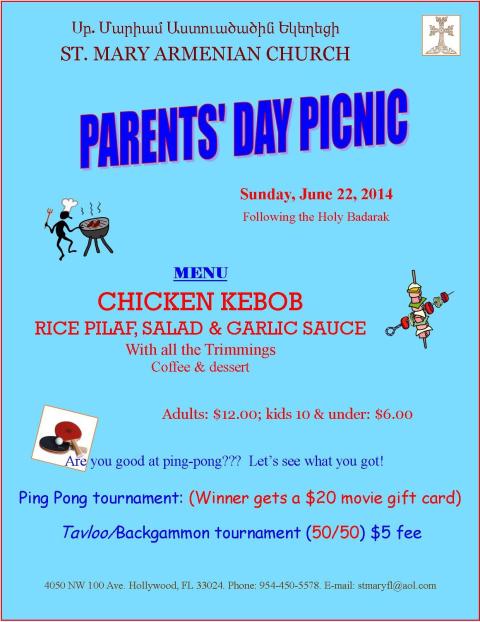 PICNIC, Parents Day - June 22, 2014